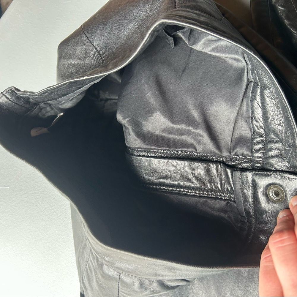 Vakko Black Leather Trousers - Picture 10 of 15